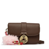 Mala a tiracolo Castanha com pompom | LOVE MOSCHINO