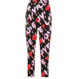 Calça de tecido fino Love Moschino