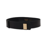 Cinto Liu Jo preto com logo dourado