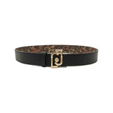 Cinto Liu Jo reversível animal print e preto