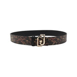 Cinto Liu Jo reversível animal print e preto