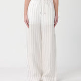 Calça Palazzo em Linho com Riscas | LIU JO