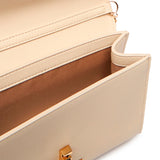 Mala de ombro com detalhe coração em ecru | Love Moschino