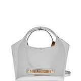 Mala de Mão Prata Metálico | Love Moschino