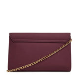 Mala de ombro em bordeaux com logo metálico | Love Moschino