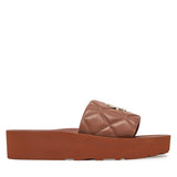 Chinelos plataforma LOVE MOSCHINO camel