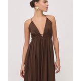 Vestido Longo Castanho | OTTOD'AME