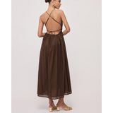 Vestido Longo Castanho | OTTOD'AME