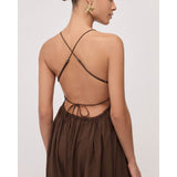 Vestido Longo Castanho | OTTOD'AME