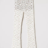 Conjunto cardigan y pantalón crochet blanco Twinset
