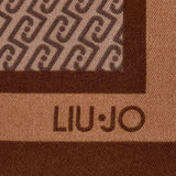 Lenço Quadrado Camel Estampado Geométrico | LIU JO
