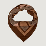 Lenço Quadrado Camel Estampado Geométrico | LIU JO