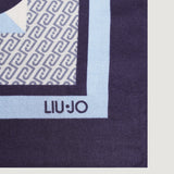 Lenço Quadrado Azul Estampado Geométrico | LIU JO