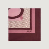 Lenço Quadrado Bordeaux Estampado Geométrico | LIU JO