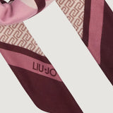 Lenço Quadrado Bordeaux Estampado Geométrico | LIU JO