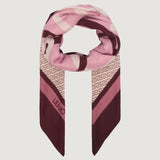 Lenço Quadrado Bordeaux Estampado Geométrico | LIU JO