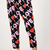 Calça de tecido fino Love Moschino