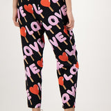 Calça de tecido fino Love Moschino