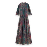 Vestido midi de manga curta