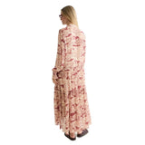 Vestido Maxi Bege Estampado em Lyocell | SCOTCH & SODA