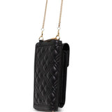 Mala de ombro Love Moschino acolchoada com porta-telemóveis em preto