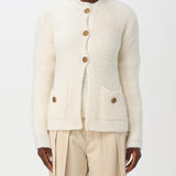 Cardigan TWINSET ecru com botões