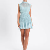 Vestido Curto Azul em Georgette | Twinset
