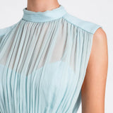 Vestido Curto Azul em Georgette | Twinset