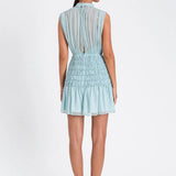 Vestido Curto Azul em Georgette | Twinset