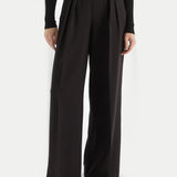 Calça Crepe Wide Leg em Preto | TWINSET
