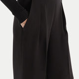 Calça Crepe Wide Leg em Preto | TWINSET