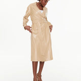 Gabardine com efeito de pele com pregas TWINSET