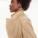 Gabardine com efeito de pele com pregas TWINSET