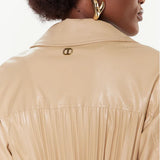 Gabardine com efeito de pele com pregas TWINSET