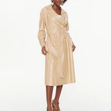 Gabardine com efeito de pele com pregas TWINSET