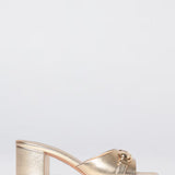 Sandália Dourada com Tacão | TWINSET