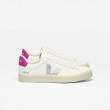 Ténis Veja branco com logo prata | Campo Leather Ultraviolet
