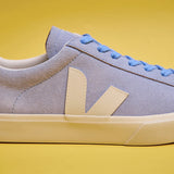 Ténis Veja Campo Suede Azul com Logo em Branco | Veja