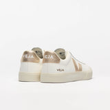 White Veja sneakers with black logo | Chromefree Field