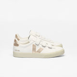 White Veja sneakers with black logo | Chromefree Field