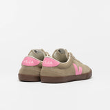 Ténis Veja Volley Suede Bege com Logo em Rosa | Veja