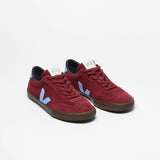 Ténis Veja bordeaux com logo azul | Volley Suede Eagle Swan
