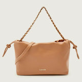 Mala de Ombro camel com fecho de cordão medium | Liu Jo