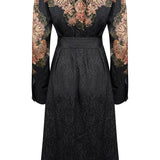 Vestido Camiseiro Midi Floral com Cinto | TWINSET